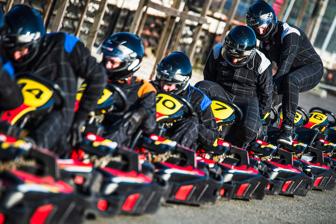 Karts on the grid Karts on the grid